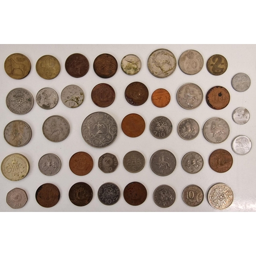 1653 - A mixed lot of collectible coins, postcards & stamps. To include a quantity of mostly British pre & ... 