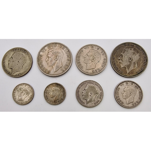 1655 - A collection of pre-decimal GB coinage. To include silver sixpences, Victorian shilling, a quantity ... 