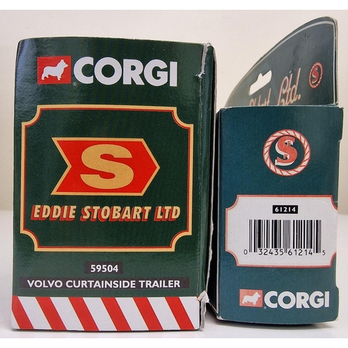 2203 - Two boxed Corgi 'Eddie Stobart' models. To include Volvo Curtainside Trailer & Express Haulage Deliv... 