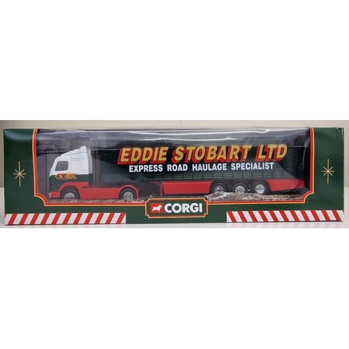 2203 - Two boxed Corgi 'Eddie Stobart' models. To include Volvo Curtainside Trailer & Express Haulage Deliv... 