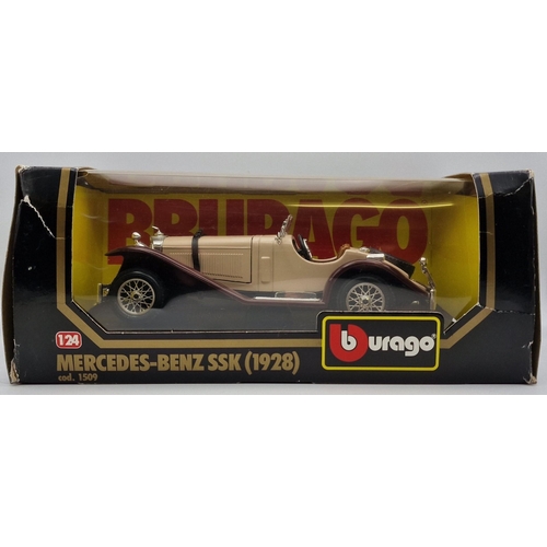 2175 - A duo of boxed Maisto 1:24 scale  boxed cars. To include 1928 Mercedes-Benz SSK & 1938 Citroen 15CVT... 