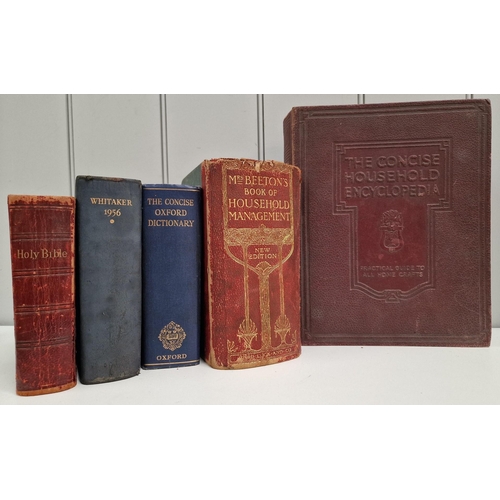 142 - A collection of five antique & vintage books. To include 1915 edition of 'Mrs Beeton's Book of House... 