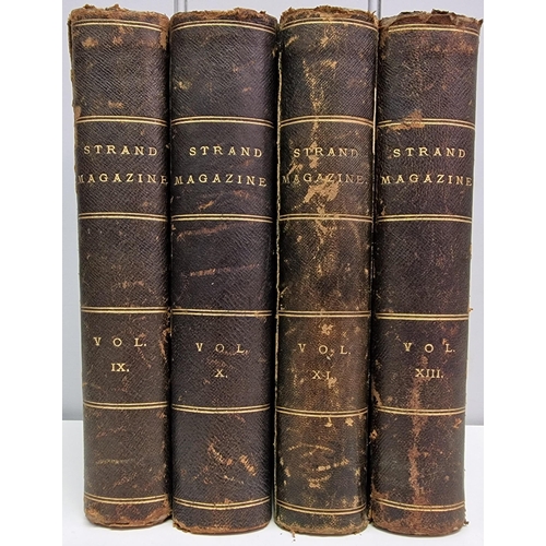 149 - A collection of four bound volumes of 'The Strand' magazine. To include volumes 9, 10, 11 & 13. Date... 