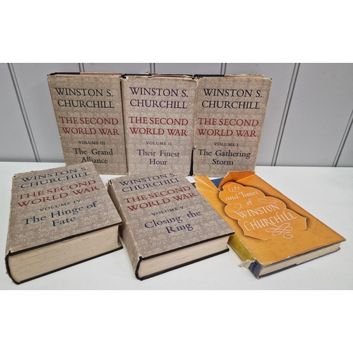 152 - A collection of volumes 1-5 of 'The Second World War', by Winston S Churchill, published by Cassell;... 