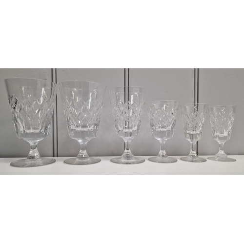 258 - A large collection of approximately seventy pieces of 'Tudor' matching glassware, in ten different s... 