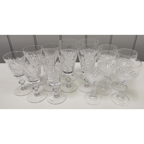 201 - A selection of fifty-eight items of mixed glassware. To include crystal & branded examples.