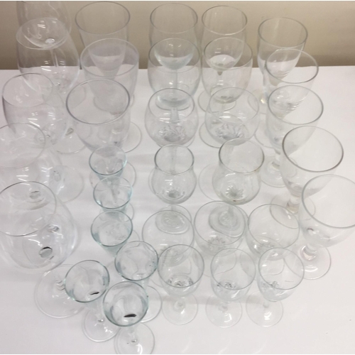 218F - A selection of vintage glassware. Approximately 33 items.