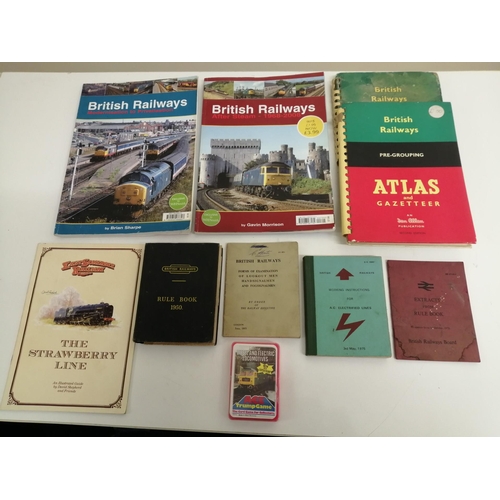 231 - A selection of ten railway-related items. To include two British Railways Pre-Grouping Atlas and Gaz... 