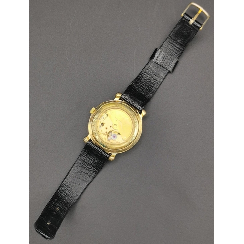 392 - A vintage gentleman's automatic watch, by 'Limit'. 21 jewels, with black leather strap. Tested & app... 