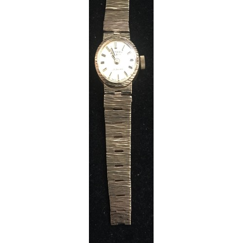 398 - A vintage Rotary 9ct gold ladies manual watch. Hallmarked to case & strap (strap broken). Weight app... 