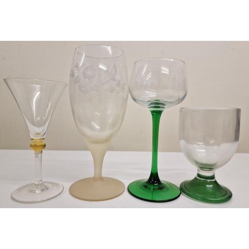 245 - A collection of vintage coloured glassware. To include thirty-five items in total.