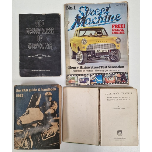 130 - A collection of eleven vintage motoring books, booklets & magazines, together with a similar era cop... 