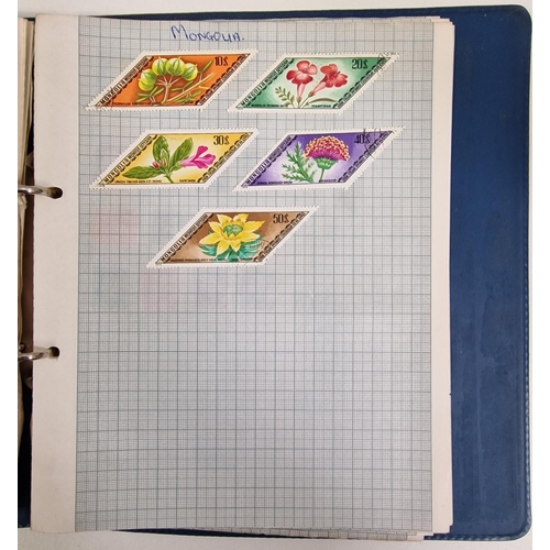 134 - A collection of four partially-filled stamp albums, containing a variety of worldwide stamps.