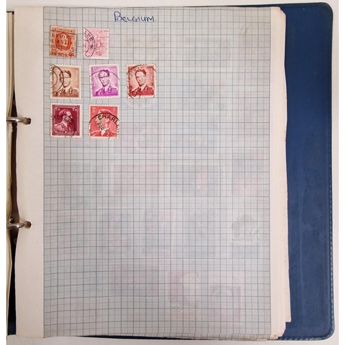 134 - A collection of four partially-filled stamp albums, containing a variety of worldwide stamps.