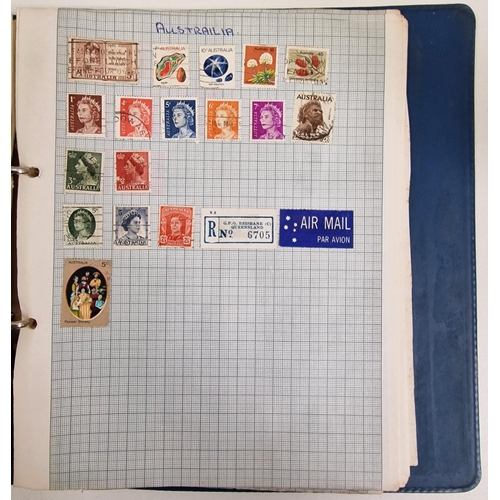 134 - A collection of four partially-filled stamp albums, containing a variety of worldwide stamps.