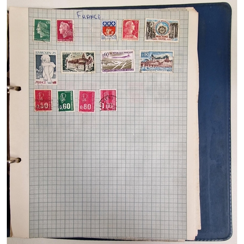 134 - A collection of four partially-filled stamp albums, containing a variety of worldwide stamps.