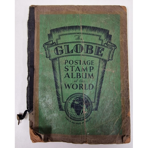 1091 - A collection of five partially-filled stamp albums, containing a variety of worldwide stamps.