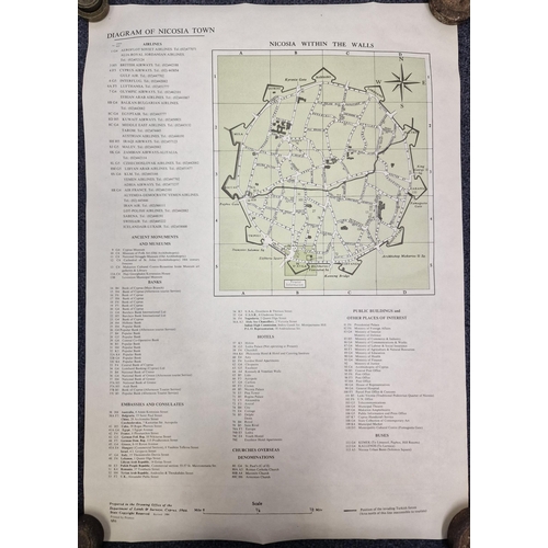 1094 - A collection of seven 1980's maps of various locations, mostly Mediterranean.