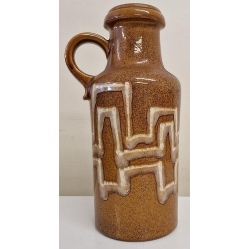 416 - A mid-century, West German floor vase (height 36cm), together with a pair of vintage stoneware 'Tedd... 