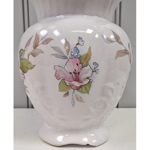 460 - A 'Maryleigh Pottery' floral-patterned planter, together with a similar-patterned jug. Respective di... 