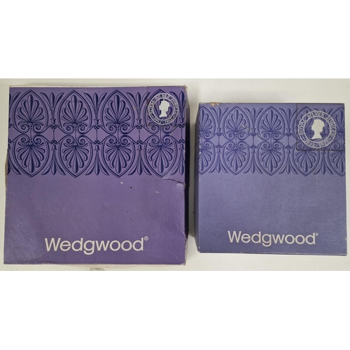 465 - A pair of  boxed, Wedgwood silver jubilee items. To include commemorative plate & mug.