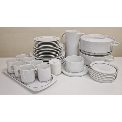 468 - A 37-piece white porcelain breakfast set, by 'Thomas of Germany'.