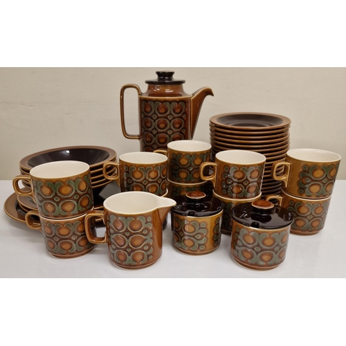 473 - A retro 1970's 'Hornsea - Bronte' coffee set, with additional plates & bowls. Forty-two pieces in to... 