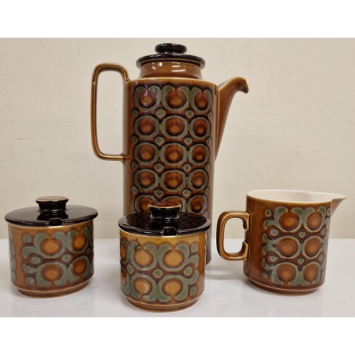 473 - A retro 1970's 'Hornsea - Bronte' coffee set, with additional plates & bowls. Forty-two pieces in to... 