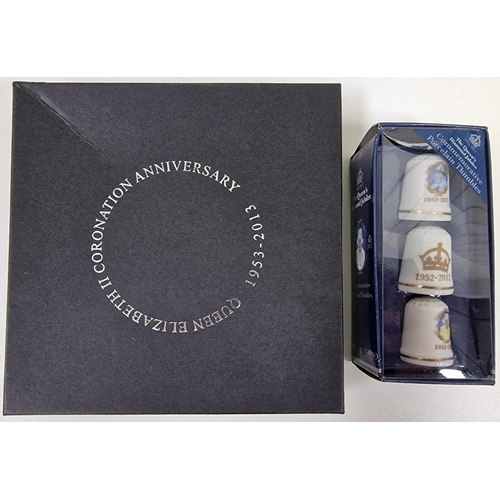 1443 - Royal Memorabilia celebrating QEII diamond jubilee. To include a boxed et of four spoons, together w... 