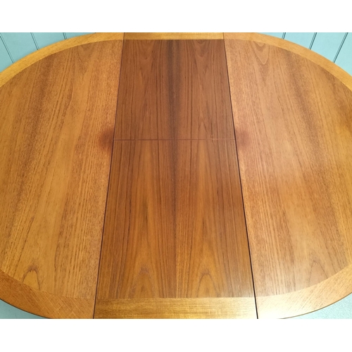 7 - A retro 'Nathan' teak extending dining table & four chairs. Table dimensions(cm) H76, W121/167, D121... 