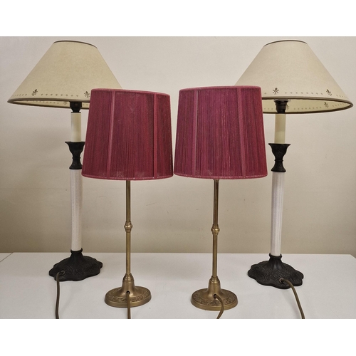 69 - Two pairs of bedroom/side lamps, by 'Laura Ashley'. PAT test pass & functionality test indicates in ... 