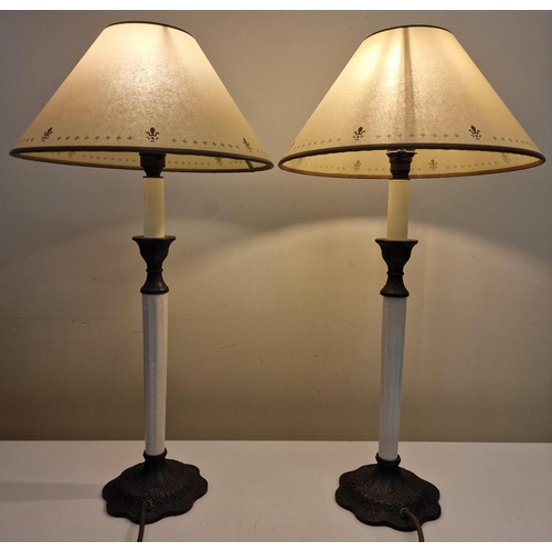 69 - Two pairs of bedroom/side lamps, by 'Laura Ashley'. PAT test pass & functionality test indicates in ... 