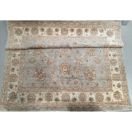 82 - A handmade Afghan Ziegler large wool rug. Length approx. 300cm, width approx. 244cm. Supplied with c... 