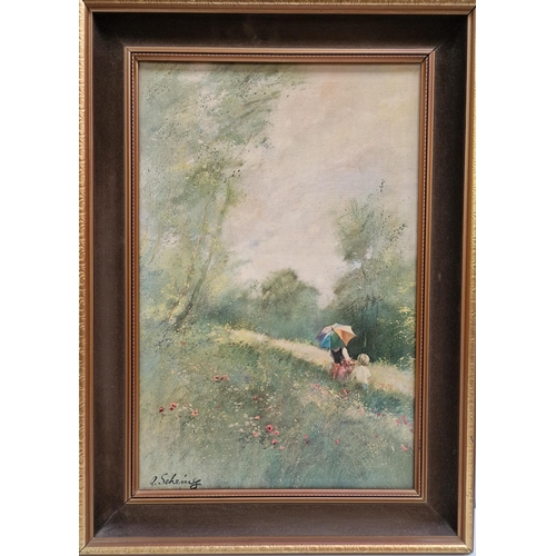 275 - A framed oil on board, by Adolf Sehring (Russian American 1930-2015). Dimensions 56cm x 40cm.