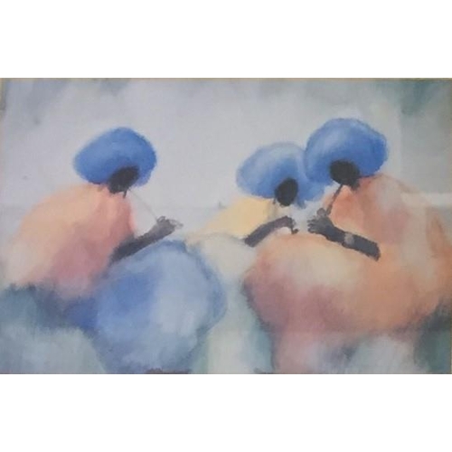 343 - A pair of framed prints, by Tony Hudson. 'Transkei women smoking pipes' pastel painting no.98 & 'The... 