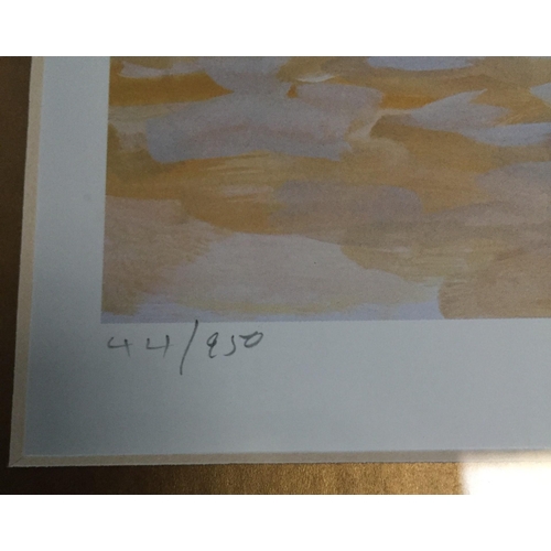 349 - A gilt framed lithograph, on paper, entitled ‘By The Sea’, by Lucelle Raad (born GB 1942, moving to ... 