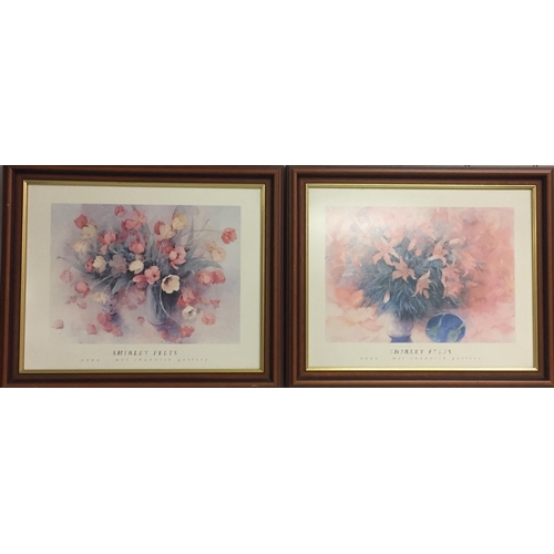 353 - A pair of nicely framed floral prints, by 'Shirley Felts' from Anna Mei Chadwick Gallery. Framed dim... 