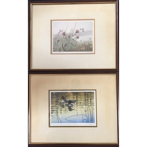 385 - A pair of framed Canadian art prints. To include 'Tranquil Evening Common Loons', by Don Li-Leger & ... 