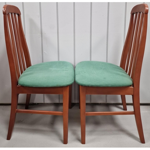 83 - A pair of vintage, high backed dining chairs. Dimensions(cm) H96(45 to seat), W47, D43.