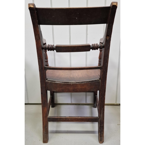 90 - An early 19th century open armchair. Dimensions(cm) H80(40 to seat), W50, D45.