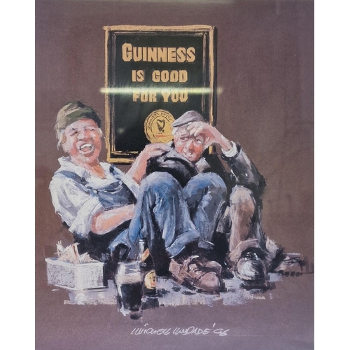 187 - A pair of framed 'Guinness' advertising prints. 33cm x 38cm & 38cm x 33cm.