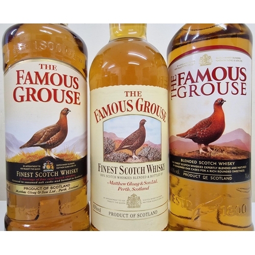 192 - Three unopened 1L bottles of 'The Famous Grouse' blended Scotch whisky, together with three branded ... 