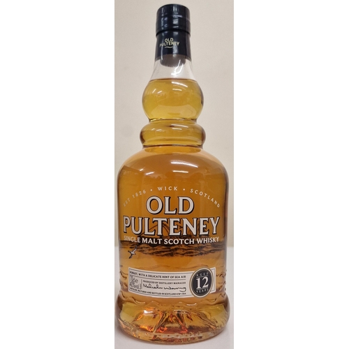 196 - An unopened bottle of Old Pulteney single malt Scotch whisky, aged 12 years. **Proof of age will be ... 