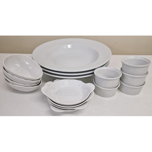 240 - A mixed lot of twenty-one good quality, white china tableware. Makers include Oka, Pillivuyt, Tognan... 