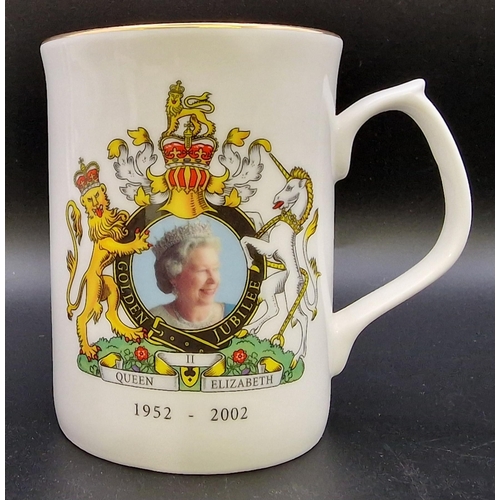 260 - Two Royal Worcester jugs & a QEII golden jubilee mug. Jugs from the 'Nelson Imari' & 'Grainger Rococ... 