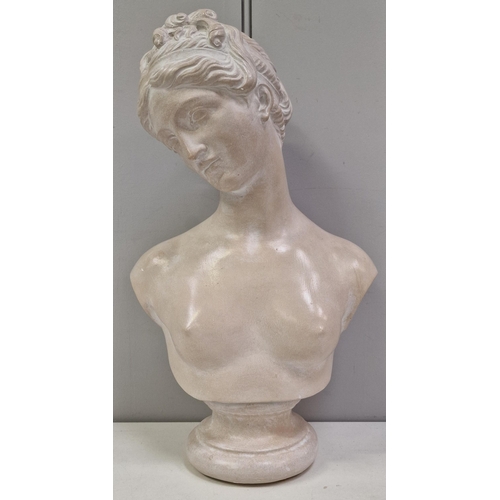 270 - A hand-cast plaster Aphrodite bust, by 'Nostalgia'. Dimensions9cm) H36, W22, D14.