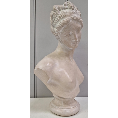 270 - A hand-cast plaster Aphrodite bust, by 'Nostalgia'. Dimensions9cm) H36, W22, D14.