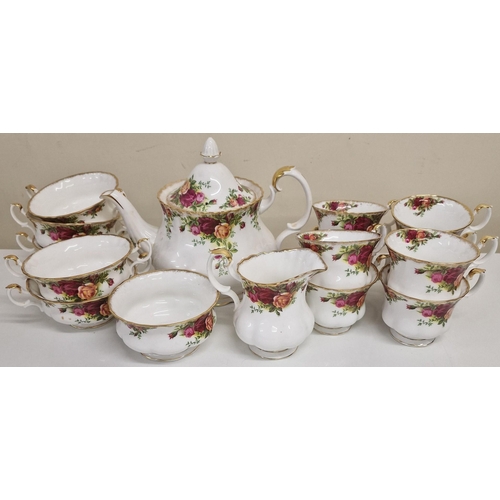 297 - A large quantity of Royal Albert - Old Country Roses tableware. An almost complete tea & dinner serv... 