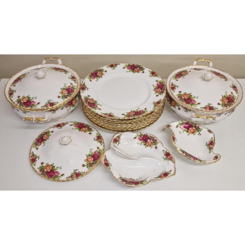 297 - A large quantity of Royal Albert - Old Country Roses tableware. An almost complete tea & dinner serv... 