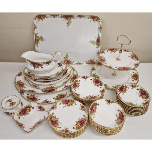 297 - A large quantity of Royal Albert - Old Country Roses tableware. An almost complete tea & dinner serv... 